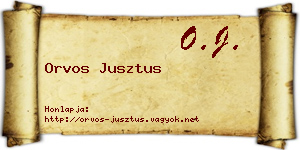 Orvos Jusztus névjegykártya